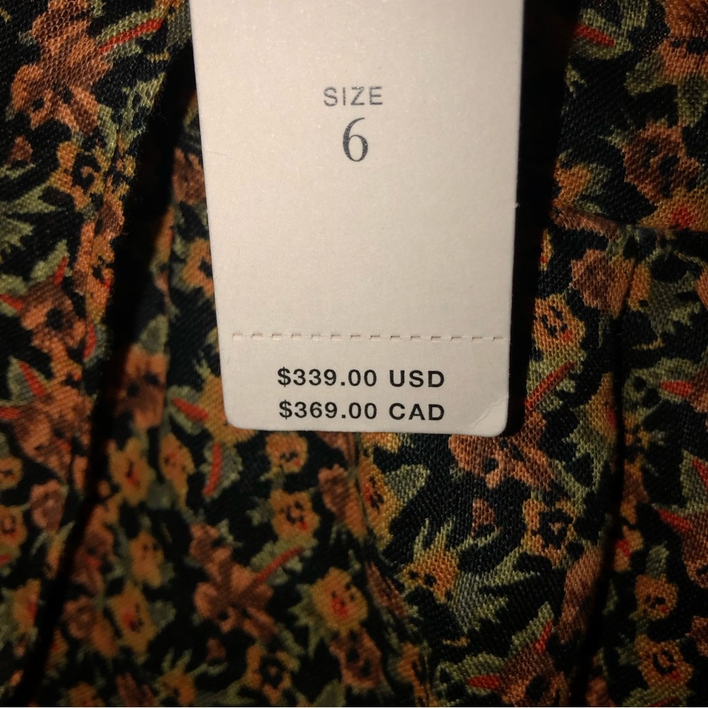 NWT Faithfull the Brand Romilla Linen from Anthropologie Floral Midi Dress,Sz-6 - Picture 8 of 13
